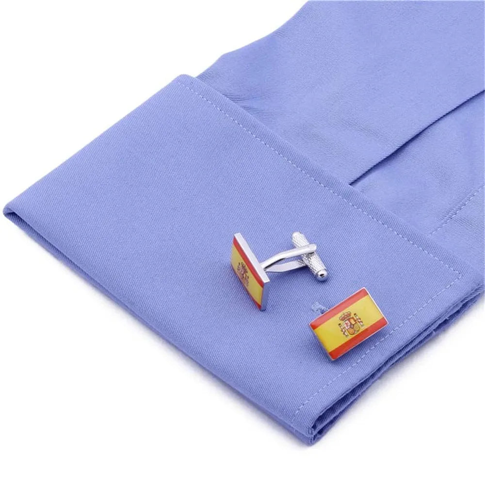 Kingdom of  Spain Espana Flag Party Wedding Men's Accessories Cuff Links