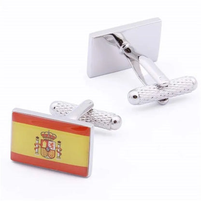 Kingdom of  Spain Espana Flag Party Wedding Men's Accessories Cuff Links