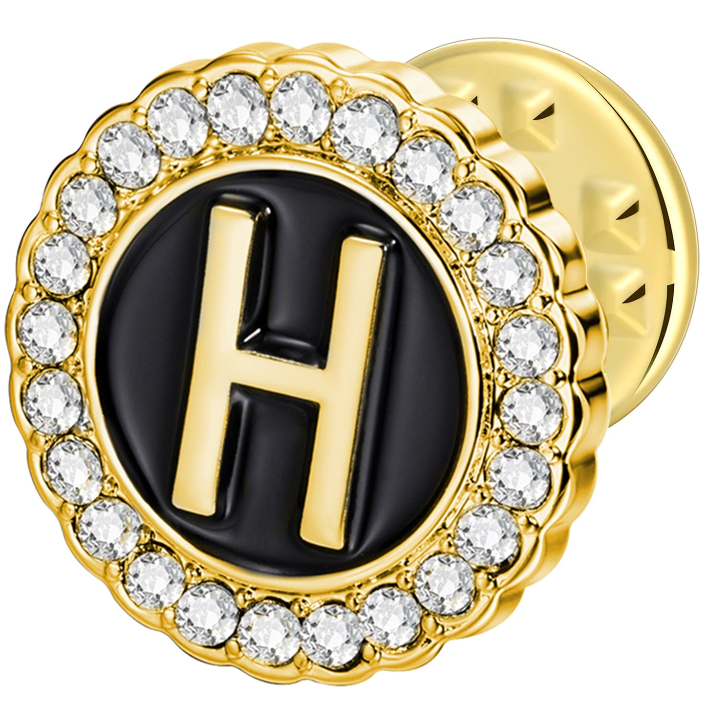 Hawson Men's Personalised gold Initials Lapel Pins