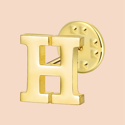 HAWSON Gold Color Initial Lapel Pin for Men