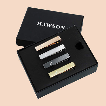 HAWSON 1.5 Inch Initial Tie Clip for Men