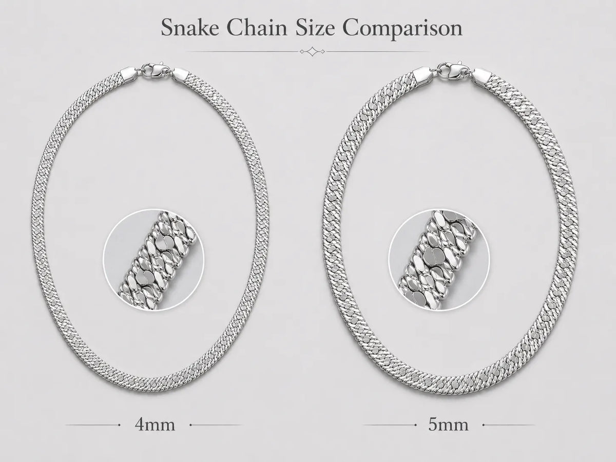 Crafted from premium 316L stainless steel, this snake chain undergoes precision casting, micro-soldering, and multi-stage polishing to ensure a waterproof, tarnish-resistant, and hypoallergenic finish. This superior manufacturing process guarantees a luxurious shine that resists daily wear, making it ideal for high-end boutiques and jewelry makers seeking both exceptional durability and ultimate inventory flexibility.