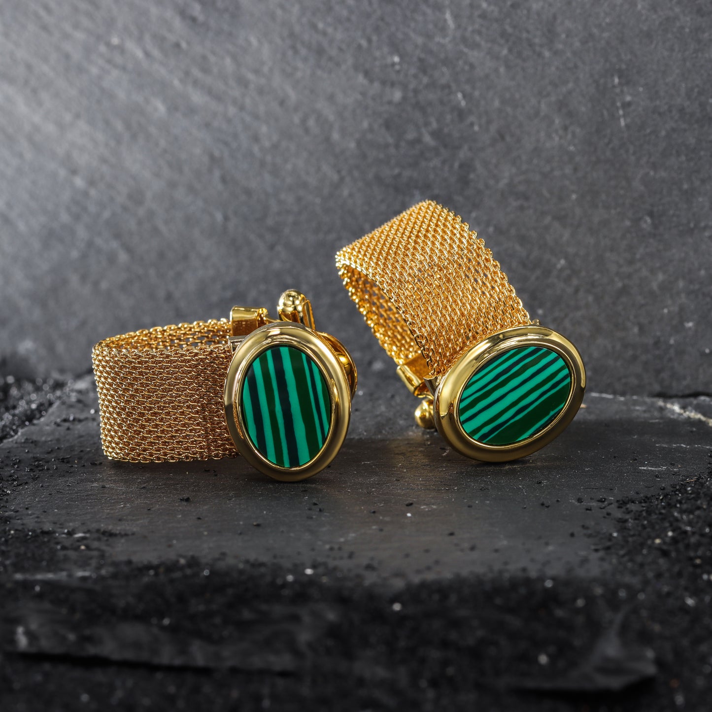 HAWSON Gemstone Cufflinks with Chain