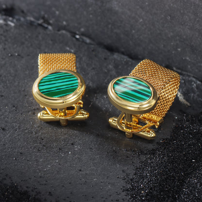 HAWSON Gemstone Cufflinks with Chain