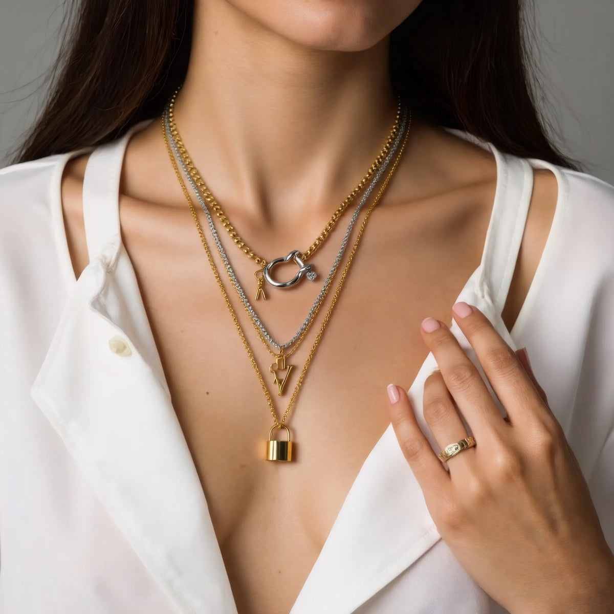 Detachable Layered Necklace Set | Multi-Strand