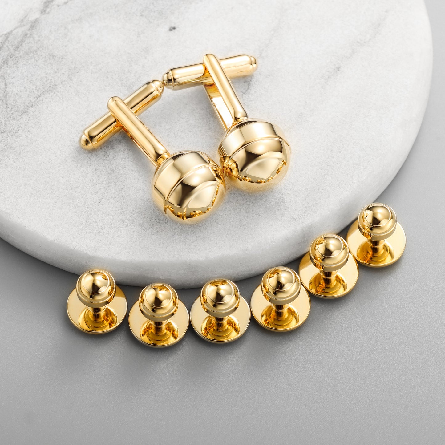 HAWSON Mental Cufflinks and Studs Set for Men