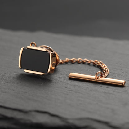 HAWSON Black Stone Tie Tack for Men