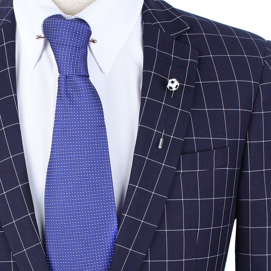 Football Lapel Stick Pin Soccer Ball Suit Jacket Brooch for Men