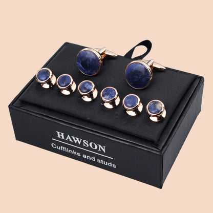 HAWSON Mother of Pearl Cufflinks and Studs for Men