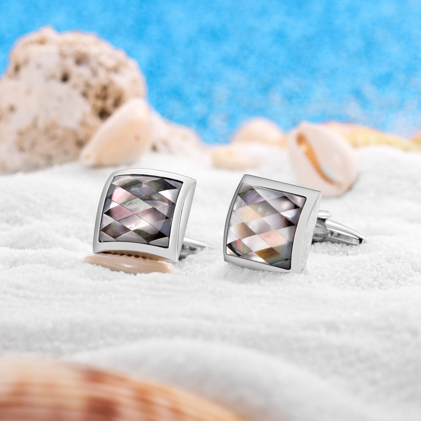 HAWSON Elegnat Gray Mother of Pearl Cufflinks