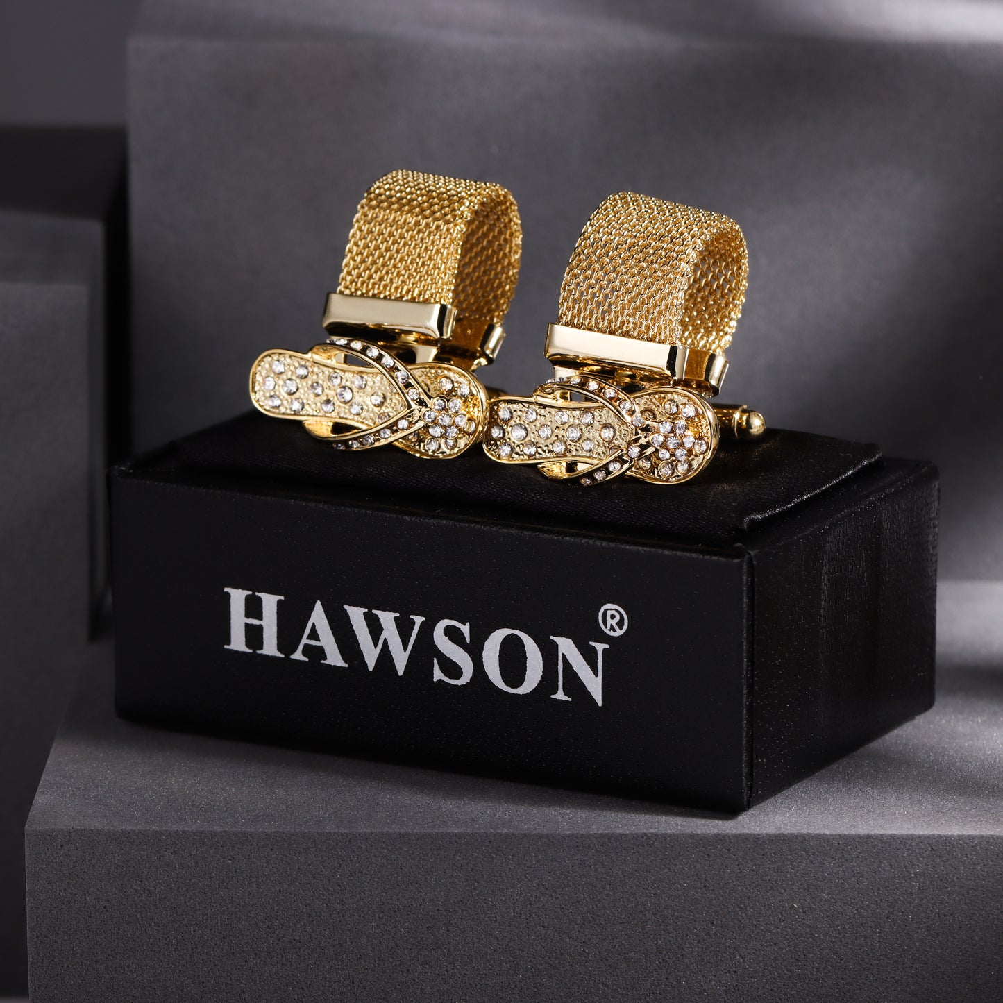 HAWSON Novelty Slipper Cufflinks with Chain