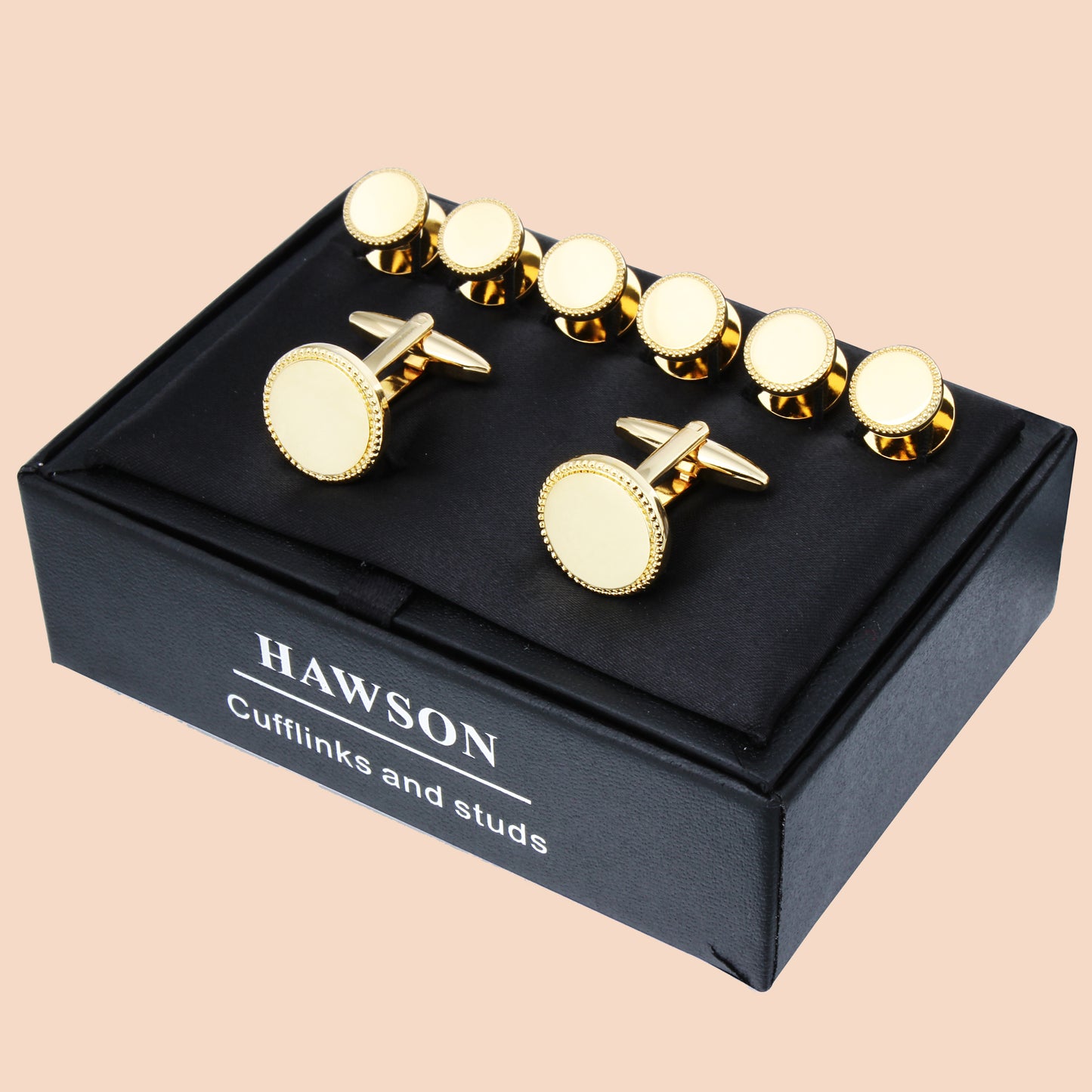 HAWSON Shinny Cufflinks and Studs Set for Men