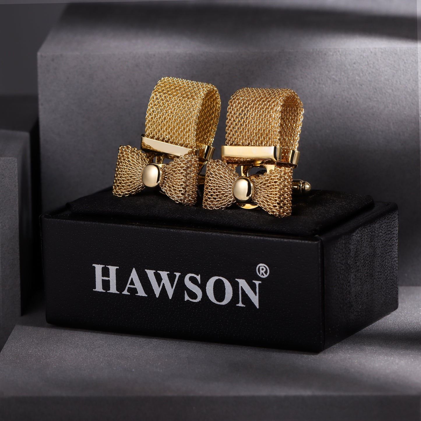 HAWSON Novelty Bow Cufflinks with Chain