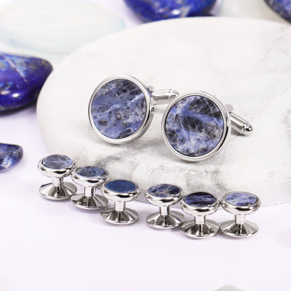 HAWSON  Elegant Stone Cufflinks and Studs Set for Men