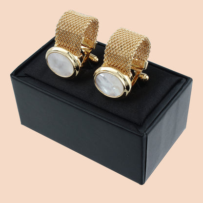 HAWSON Gemstone Cufflinks with Chain