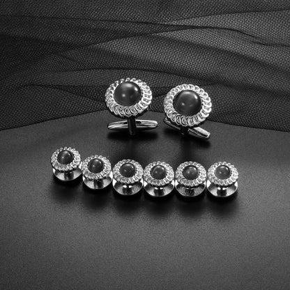 HAWSON Cat Eyes Cufflinks and Studs Set for Men