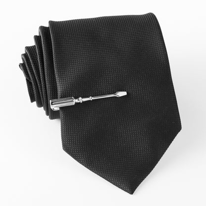 2 Inch Screwdriver Silver Tone Tie Clip for Skinny Tie