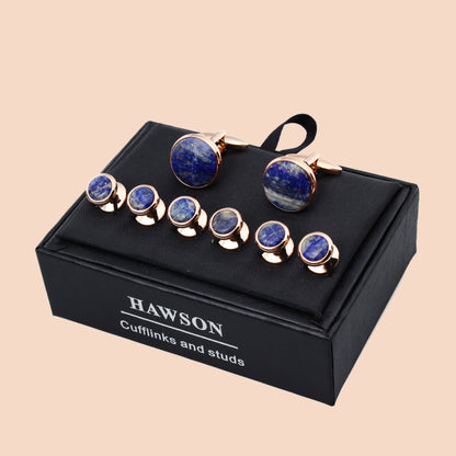 HAWSON Mother of Pearl Cufflinks and Studs for Men