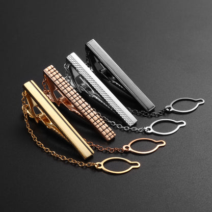 HAWSON 4PCS  2 inch Tie Clip Sets with Chain