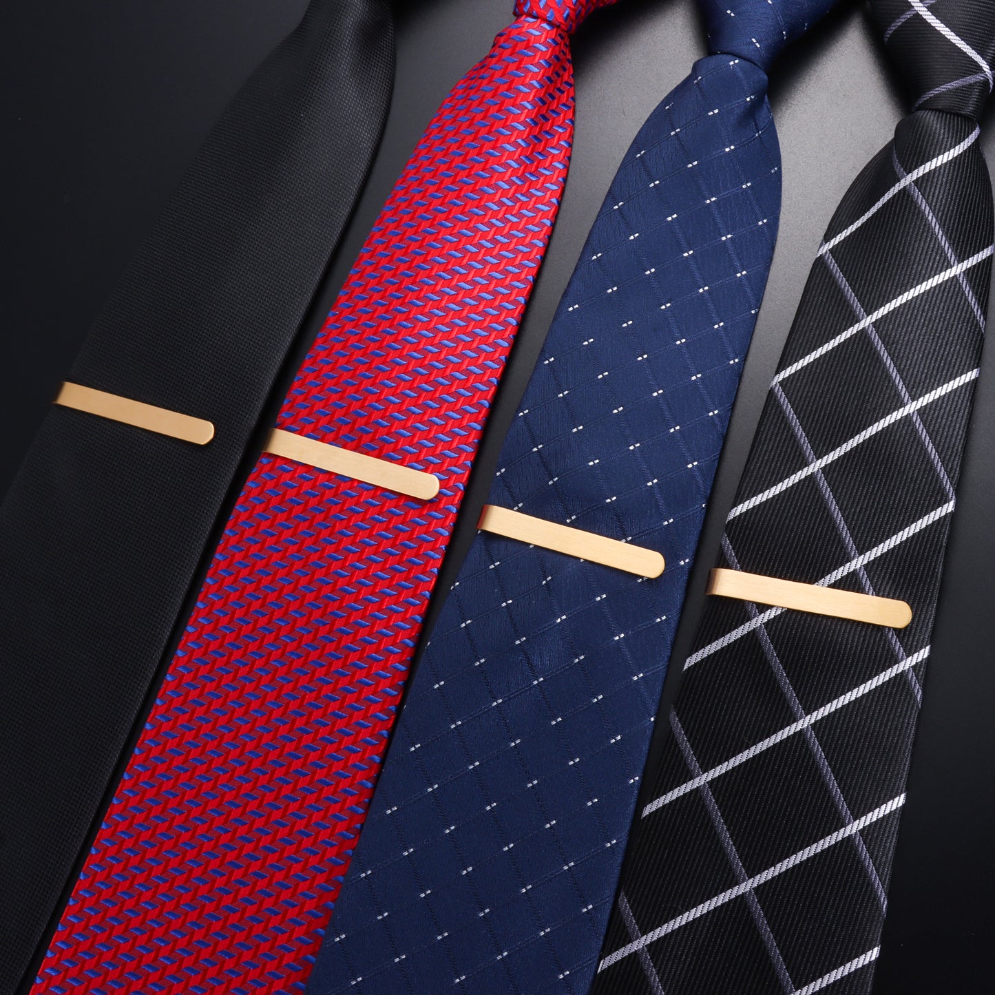 HAWSON 2 Inch Tie Clip Sets  for Men