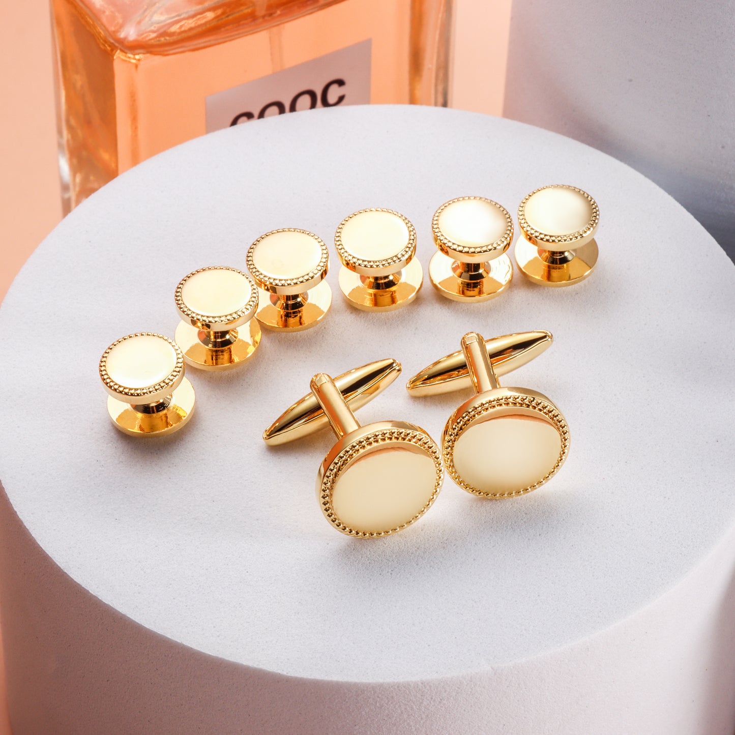 HAWSON Shinny Cufflinks and Studs Set for Men