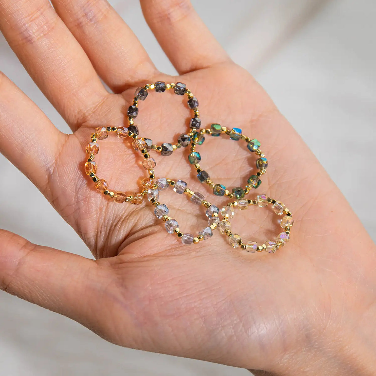 Multicolor Gemstone Ring Set | 20-Piece Wholesale Pack