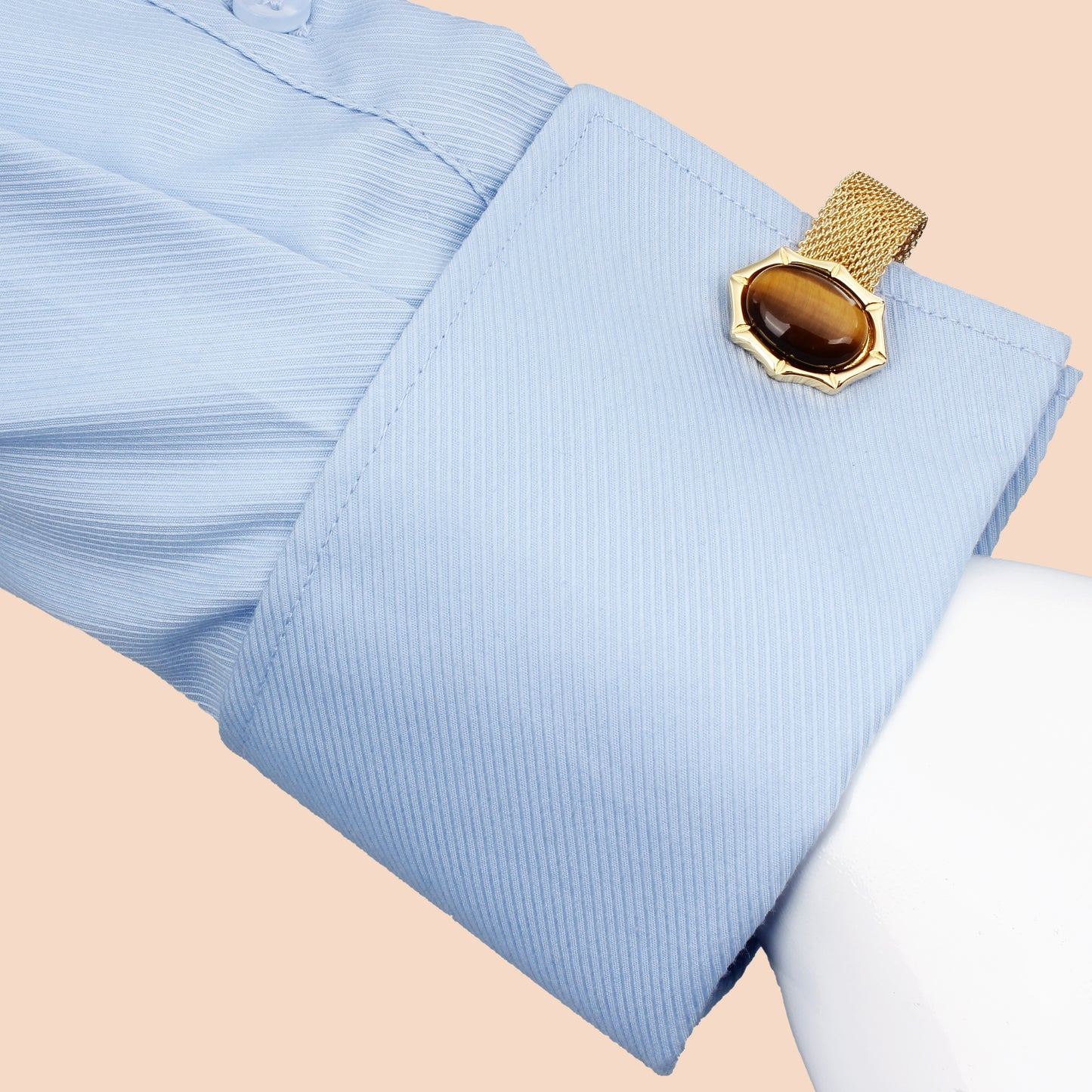 HAWSON Gemstone Cufflinks with Chain