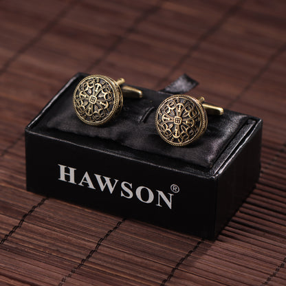 HAWSON Vintage Cufflinks and Studs Set for Men