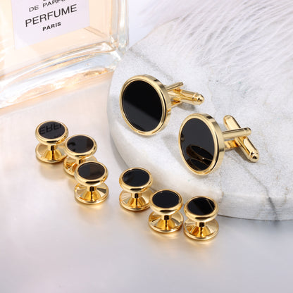 HAWSON  Elegant Stone Cufflinks and Studs Set for Men