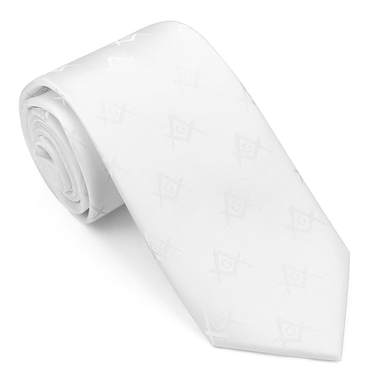 Freemason Masonic neckties for men ,White Masonic neckties Gifts for Men