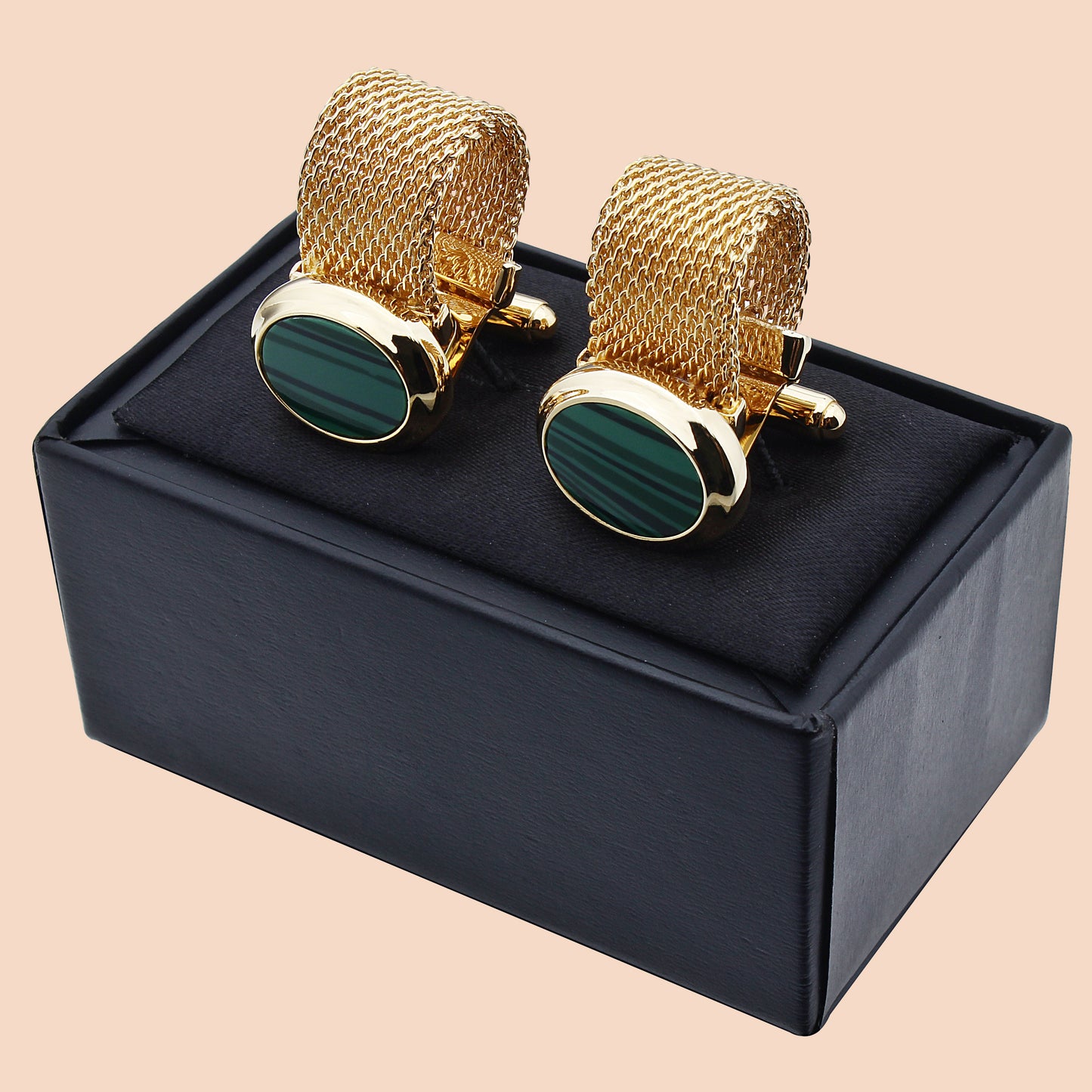 HAWSON Gemstone Cufflinks with Chain