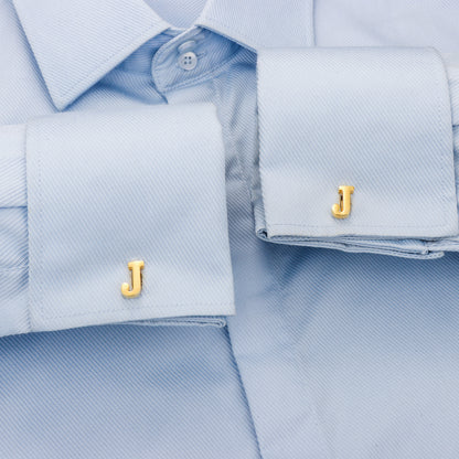 HAWSON Gold Tone Initial Cufflinks for Men