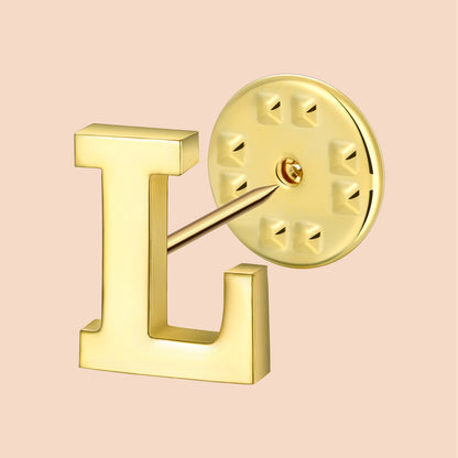 HAWSON Gold Color Initial Lapel Pin for Men
