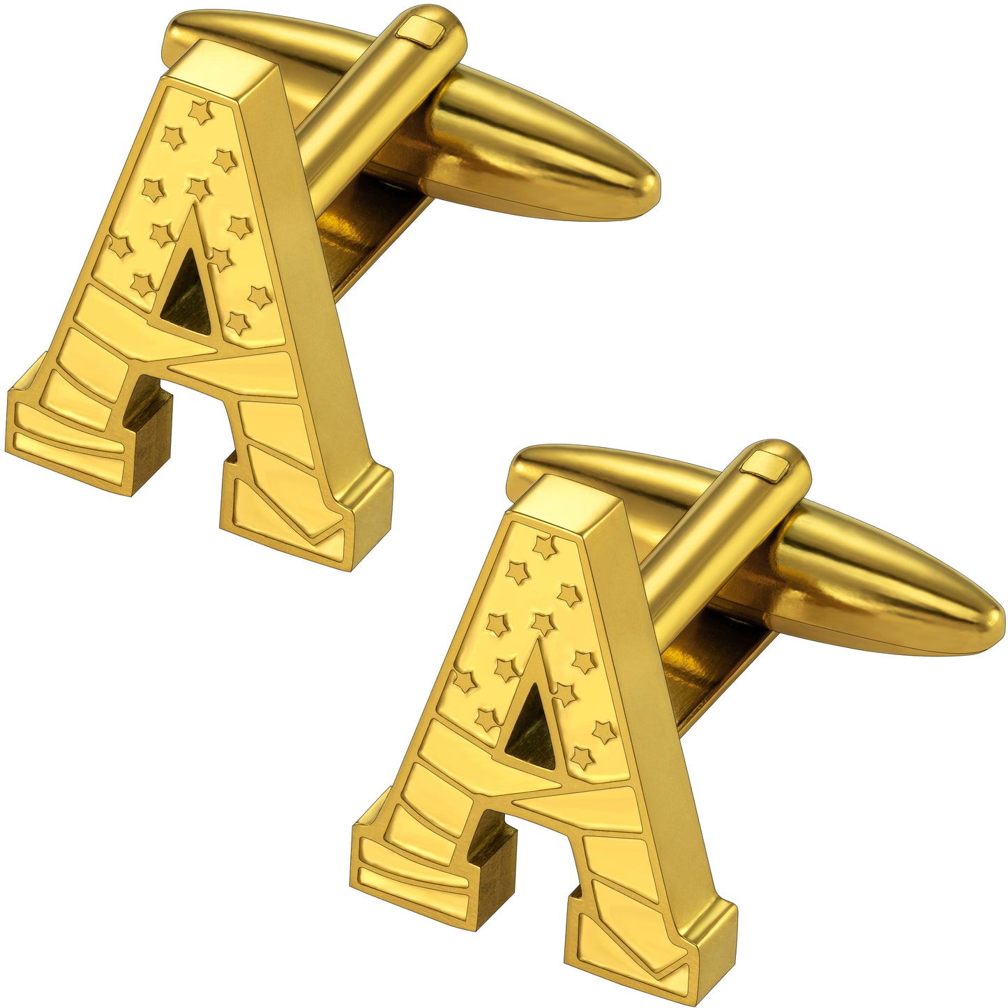 Letter A Initial US Flag Cufflinks
