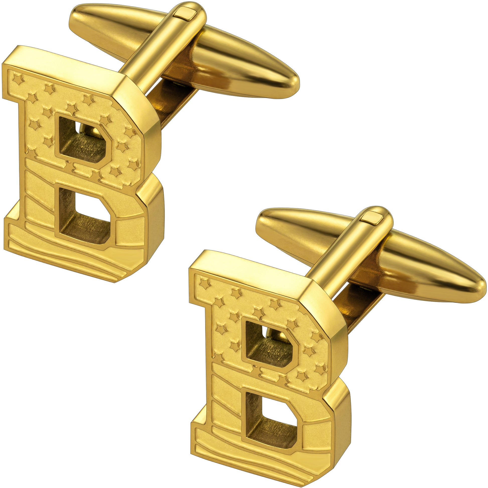Letter B Initial US Flag Cufflinks