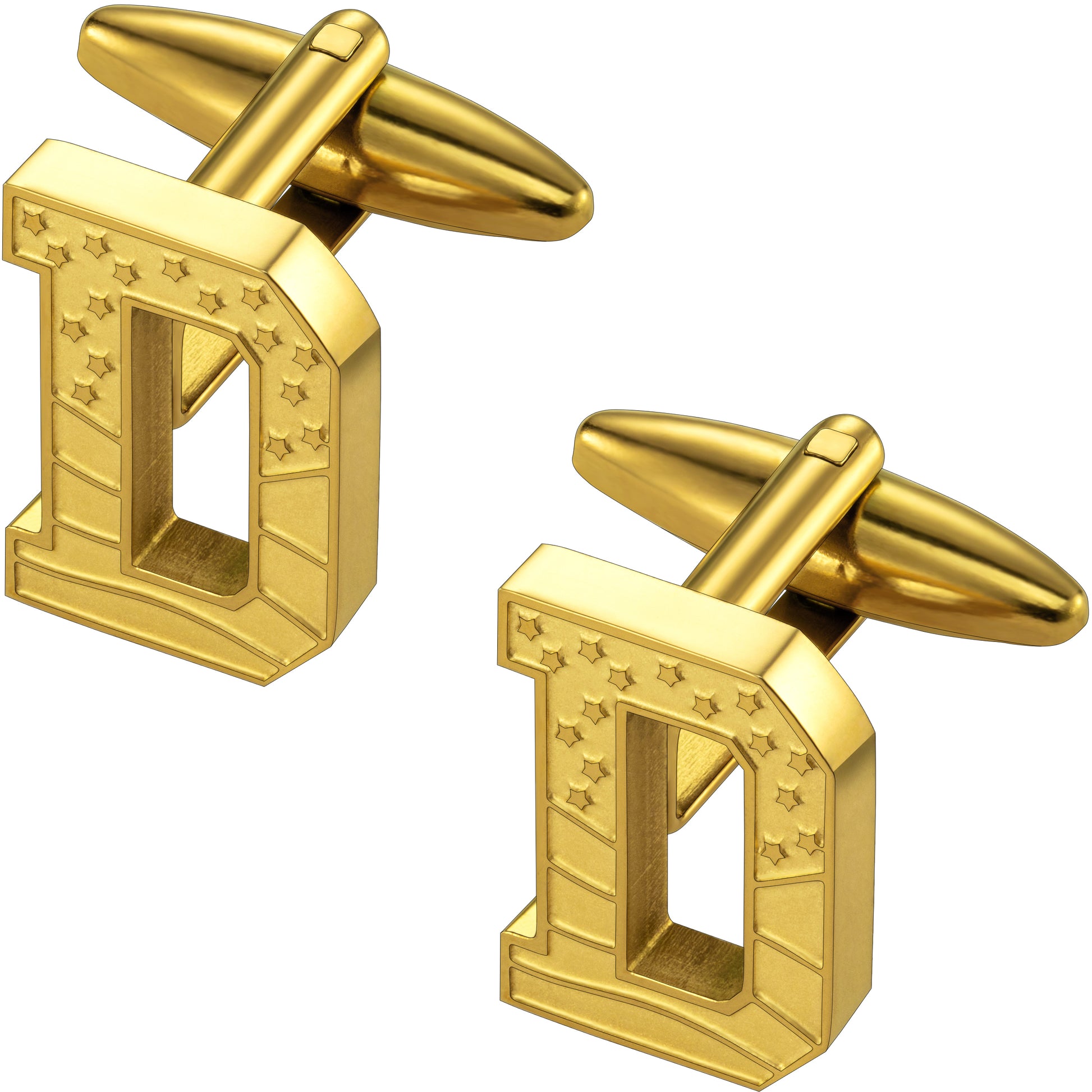 Letter D Initial US Flag Cufflinks