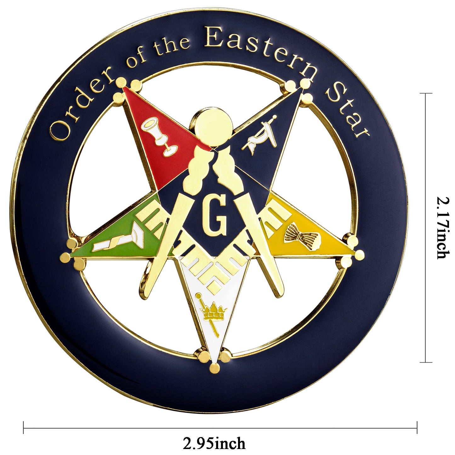 Masonic Alchemy Hexagram Badge Car Decal Sticker Size