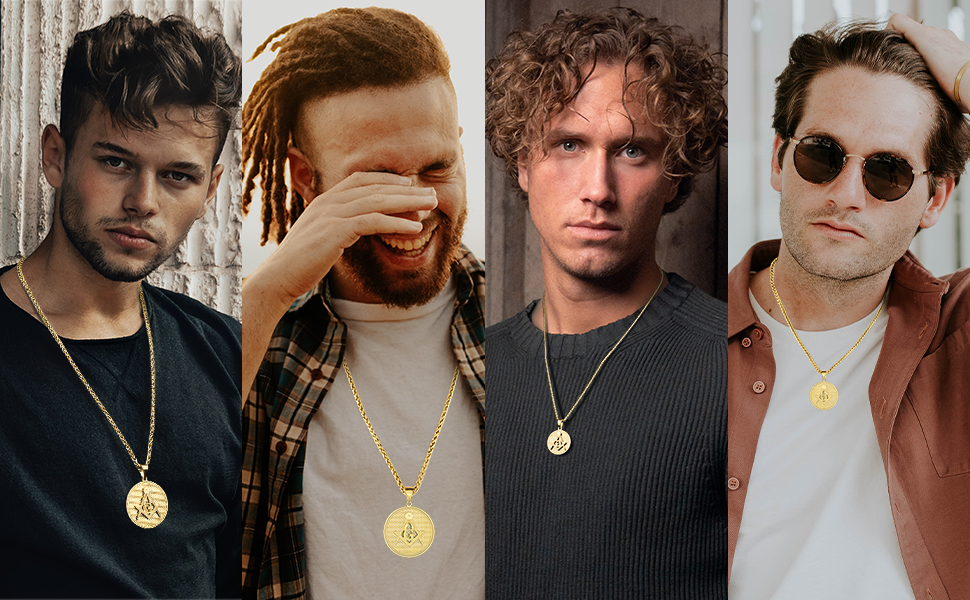 Masonic Gold Pendant for Daily Wear
