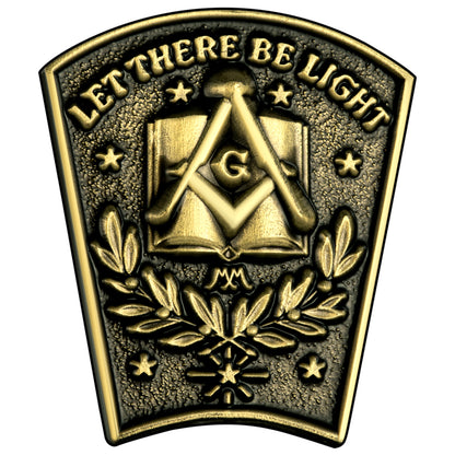 Masonic Lapel Pin Let There Be Light Brooch