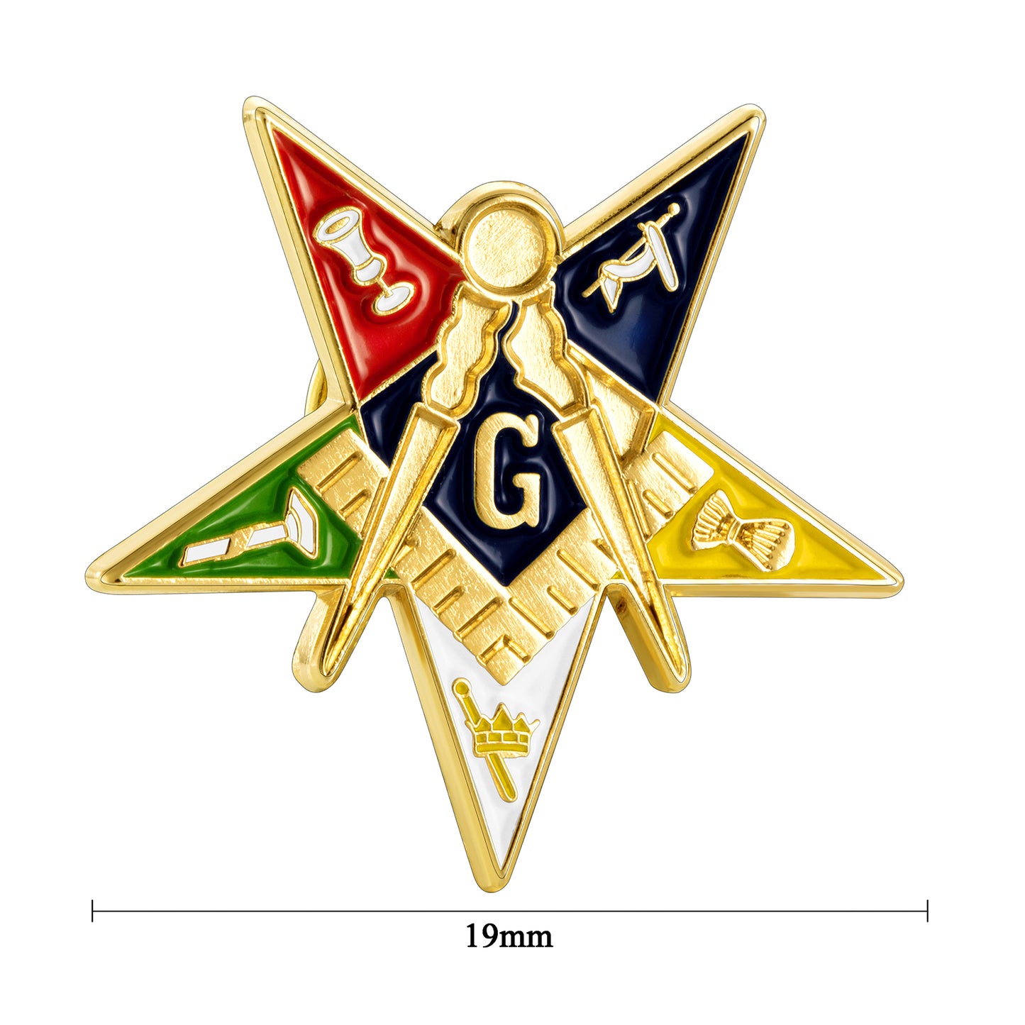 Masonic Order of The Eastern Star Lapel Pin Size