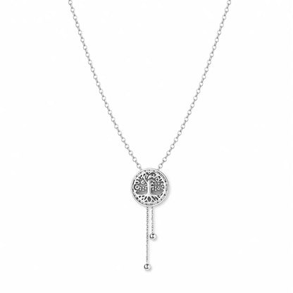 A 5Pcs silver-tone medallion necklace set with unique openwork round pendants and delicate dangle chain details. Wear separately or layer your favorite styles.