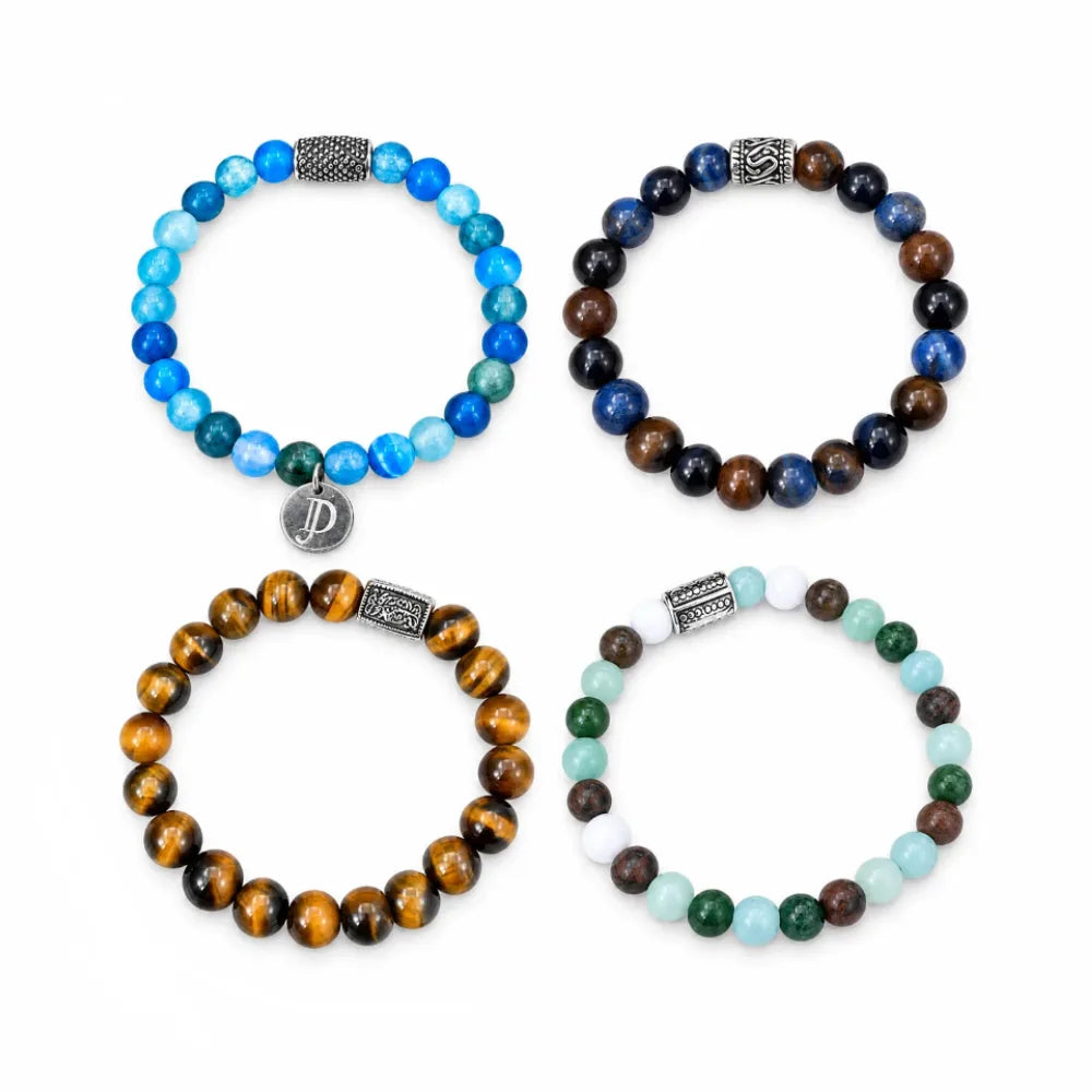 Natural Stone Bracelet 4Pcs Set