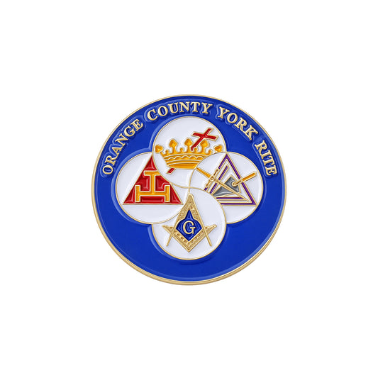 Orange County York Rite Lapel Pin Enamel Freemason | for Masonic Lodge Accessory Gift
