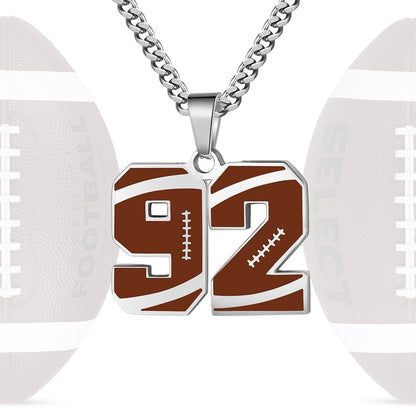 Personalized Baseball Number Necklace 0–99 | HAWSON