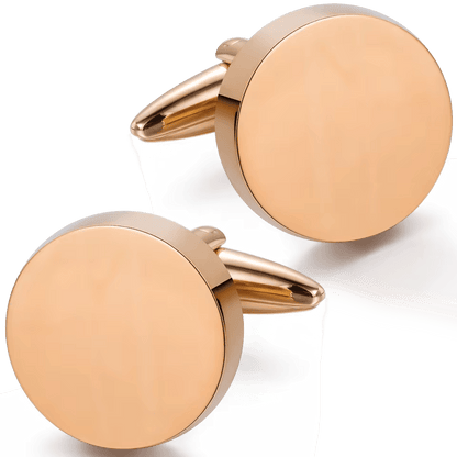 Personalized Rose Gold Engraved Cufflinks for Groom