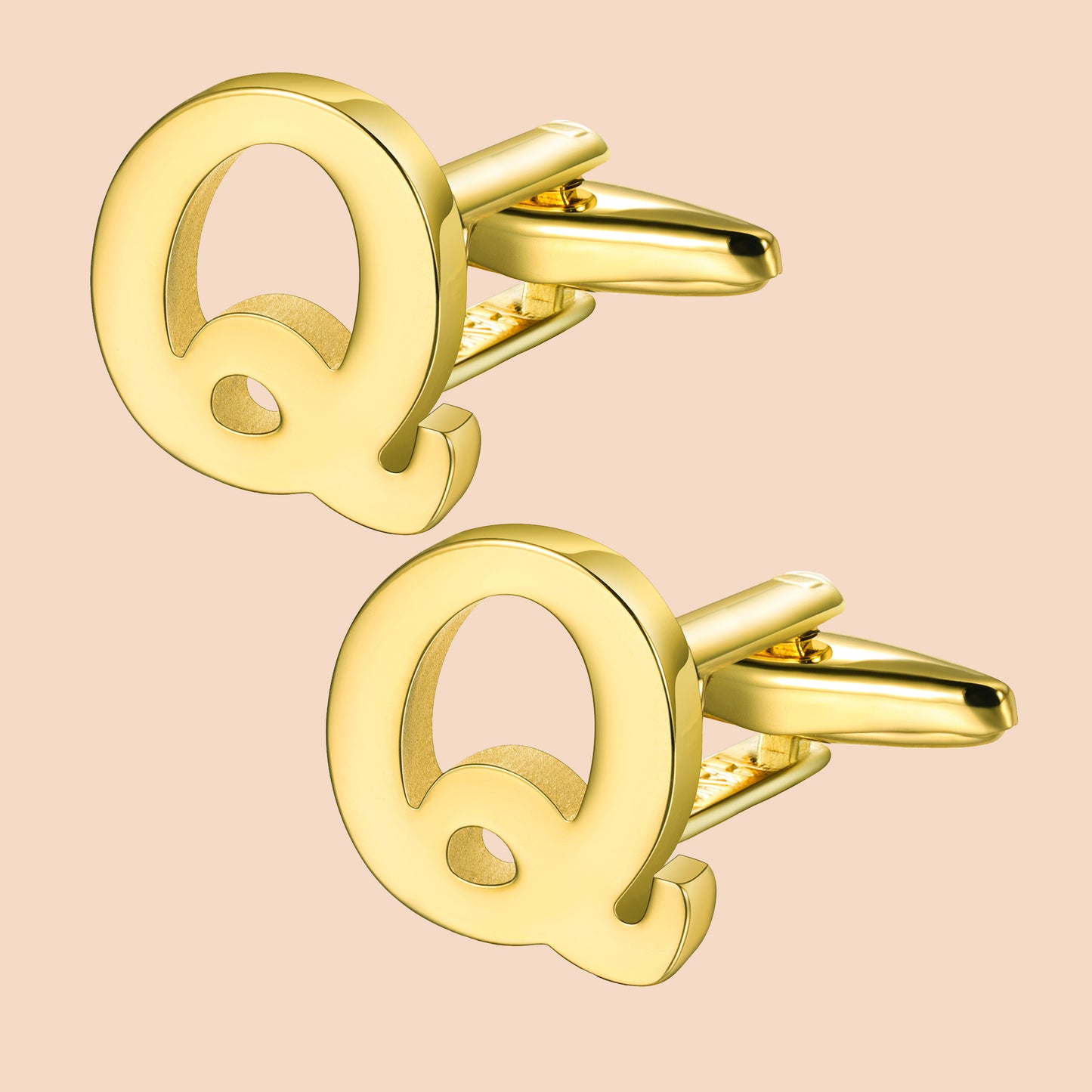 HAWSON Gold Tone Initial Cufflinks for Men