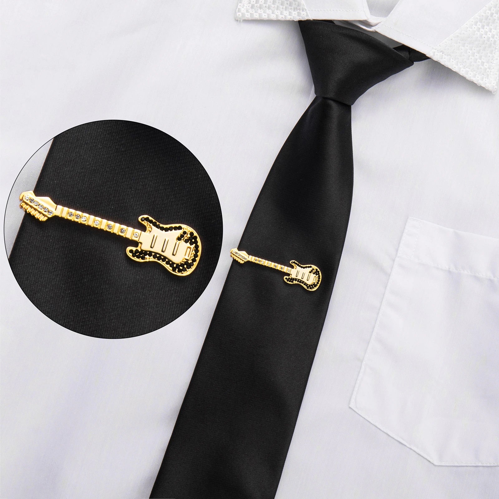 stylish formal shirt accessory gift for guitar players and music lovers.