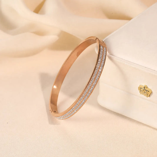 Rose Gold Geometric Cuff | Openwork Bangle Wholesale | HAWSON
