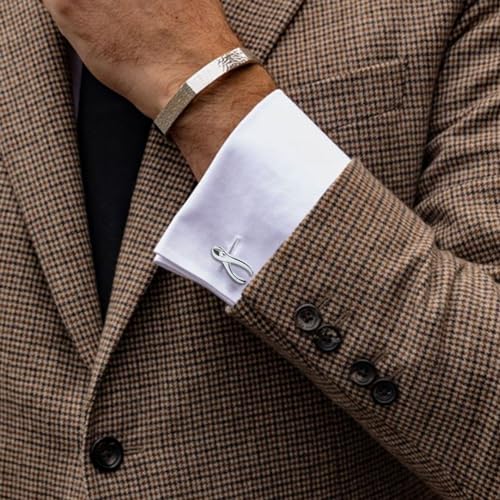 Silver Tone Pliers Cufflinks For Men Wedding With Gift Box