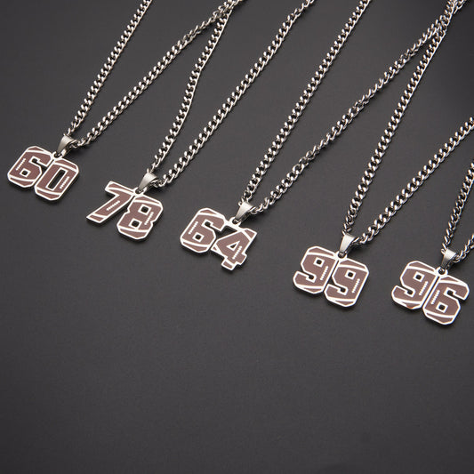 Personalized Baseball Number Necklace 0–99 | HAWSON